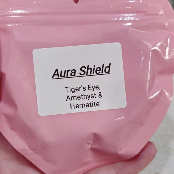 Aura Shield ✦ Tigers Eye Amethyst Hematite Bracelet ✦ 8mm Crystal Bead Stretch - Picture 9 of 9